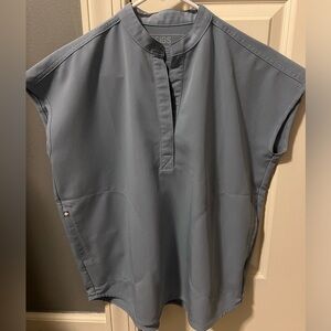Figs Rafaela Scrub Top - Dusty Blue - XXS